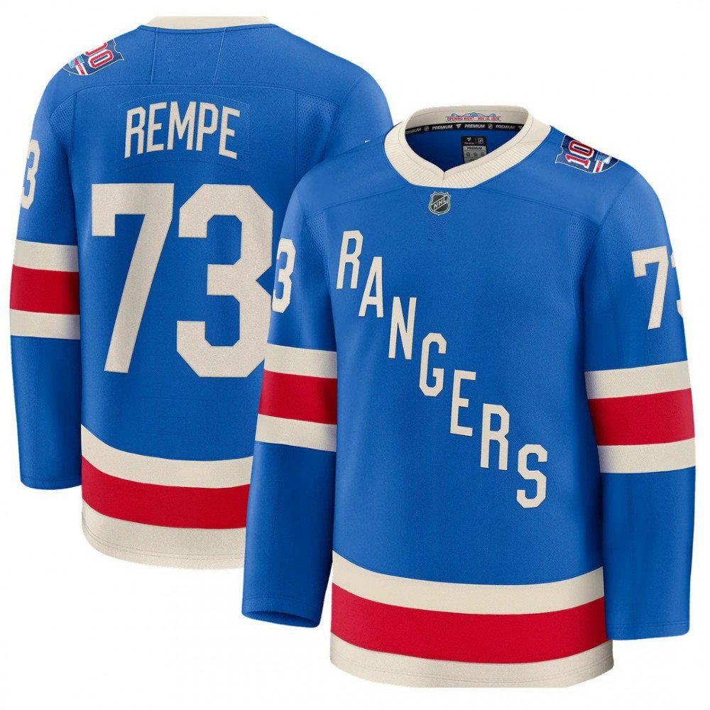 Men's New York Rangers Matt Rempe Blue Centennial Premium Jersey-Pro Kit Vault | Brand New 26/27 Sports Jerseys